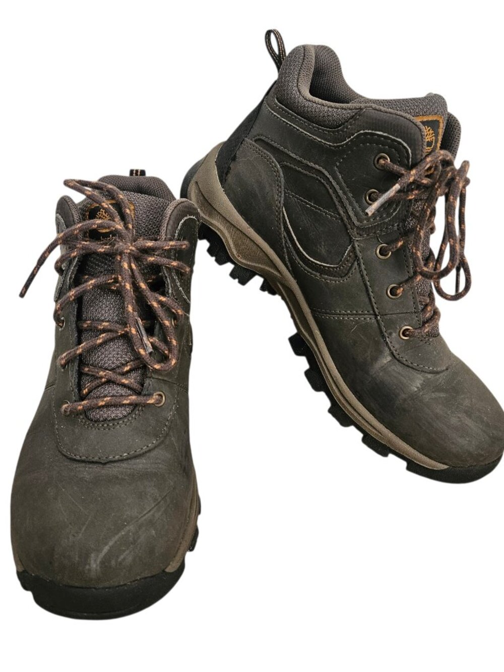 Timberland Mt Maddsen Mid Waterproof Hiking Boots Youth Boys SZ 5 Brown Leather